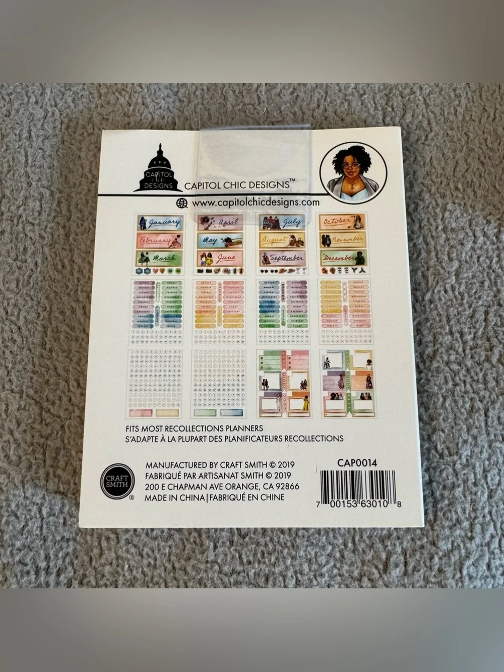 Set of 8  Happy Planner & Capitol Chic Designs Stationery - Notebooks, Stickers